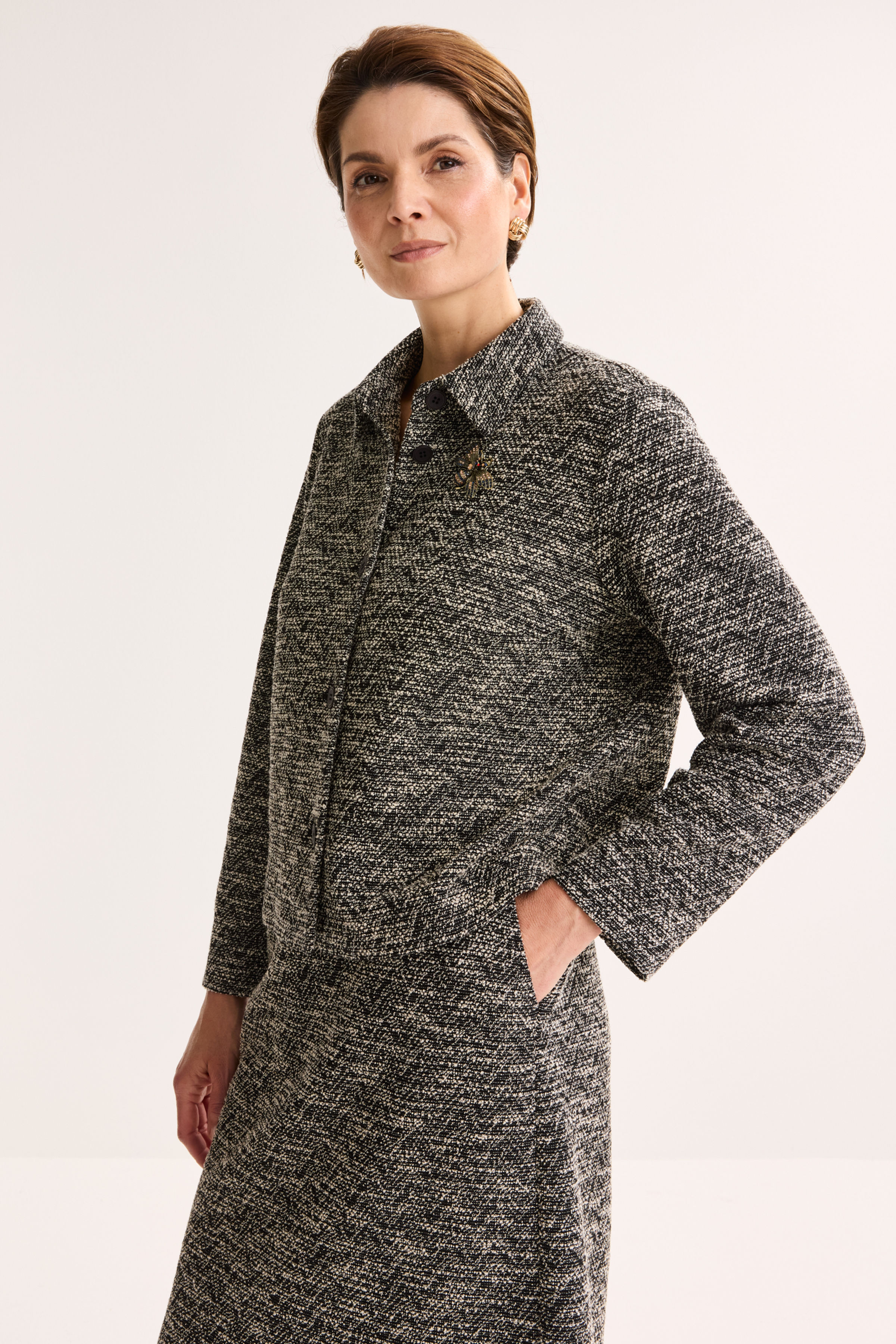 Veste en tweed jersey - may