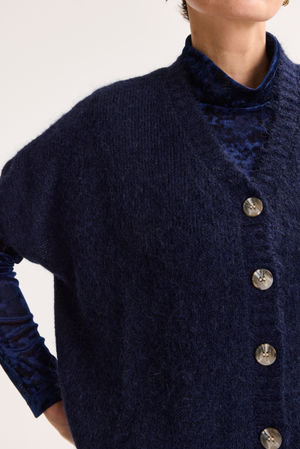 Cardigan - Oversized mouwloze cardigan