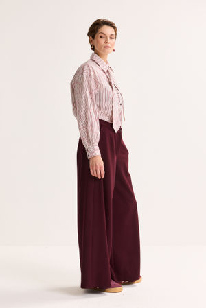 Pantalons - Pantalon palazzo avec stretch