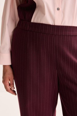Broeken - Wijde stretchbroek met krijtstreep
