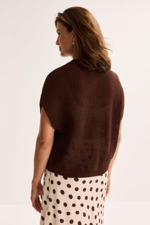 Cardigans - Cardigan ajour&eacute; sans manches