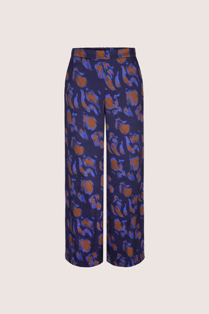 Pantalons - Pantalon ample &agrave; imprim&eacute; abstrait