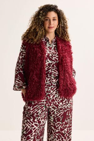 Los vest met veertjeseffect