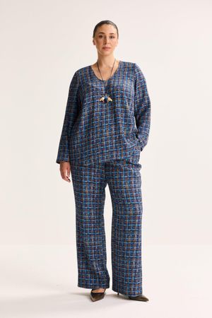 Hemden - V-halsblouse met abstracte print