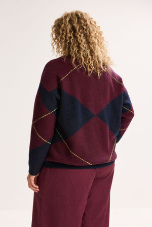 Pulls - Pull oversize &agrave; motif losanges