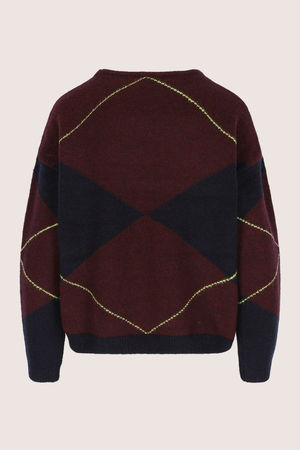 Pulls - Pull oversize &agrave; motif losanges