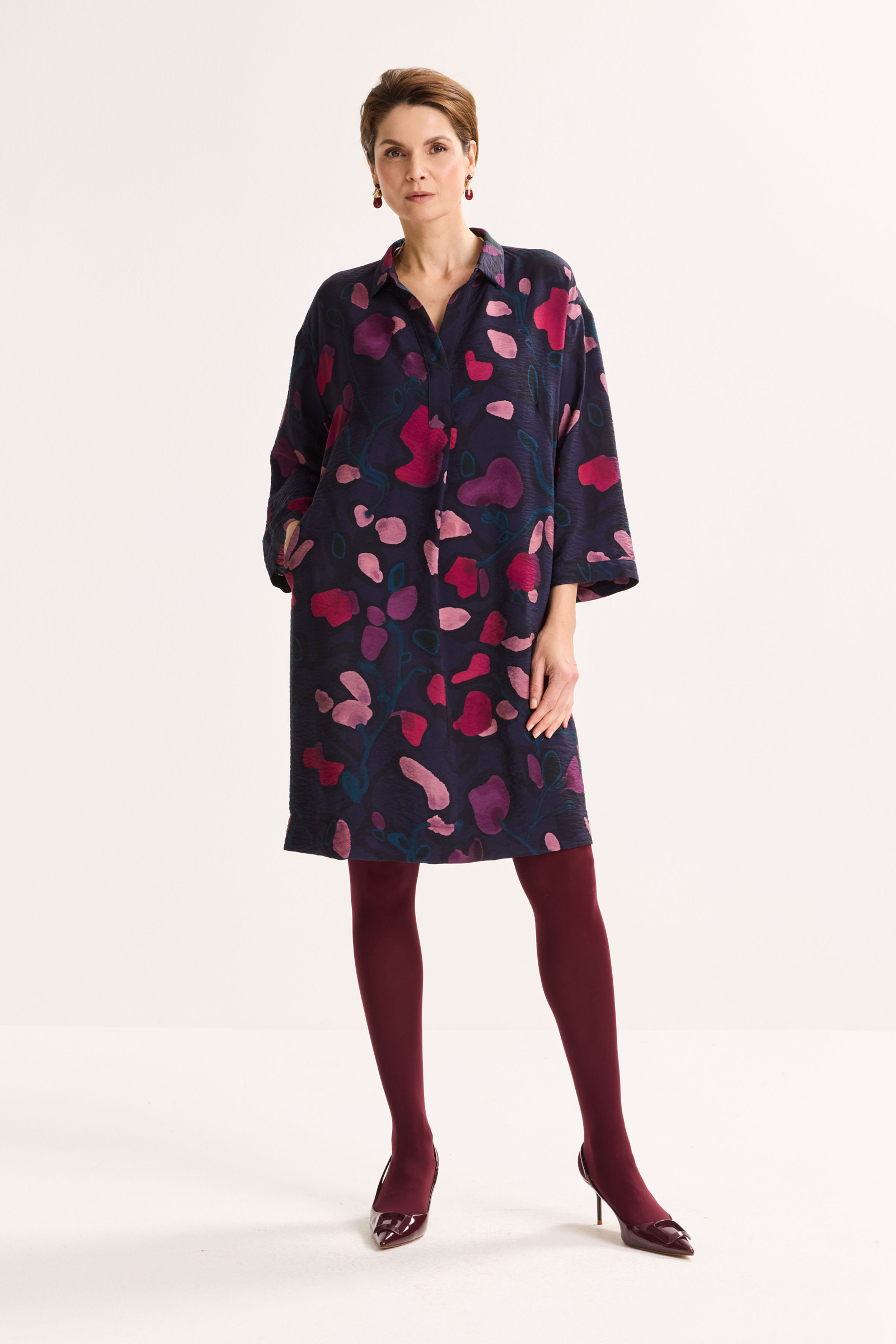 Polojurk met abstracte print - may