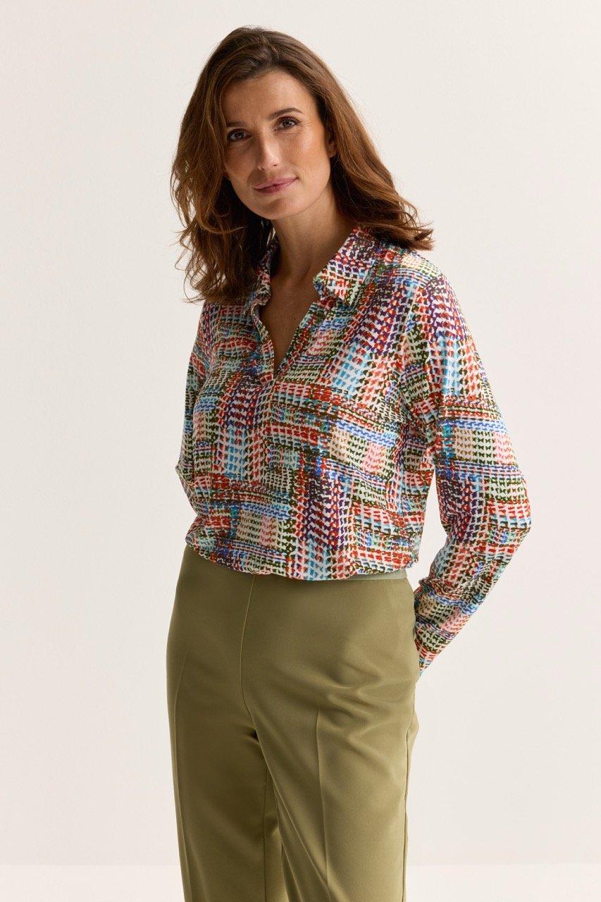 Mayerline Jersey Polo Met Abstracte Print