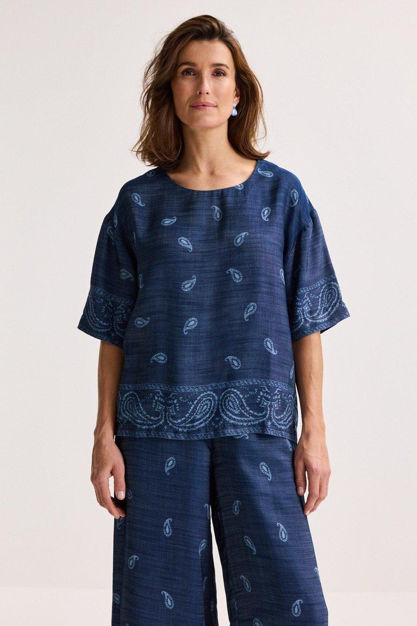 Mayerline Lyocell Blouse Met Batikprint