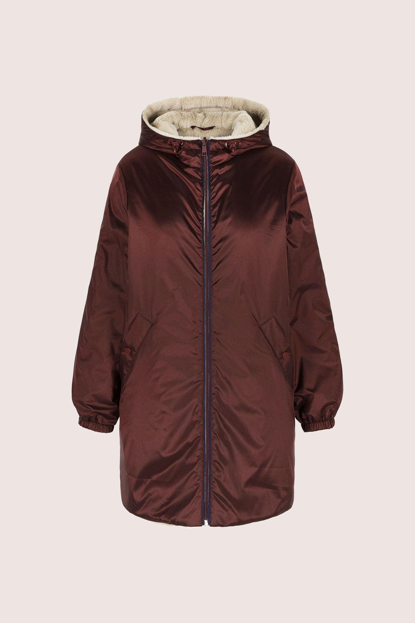 Omkeerbare Parka Met Faux Fur