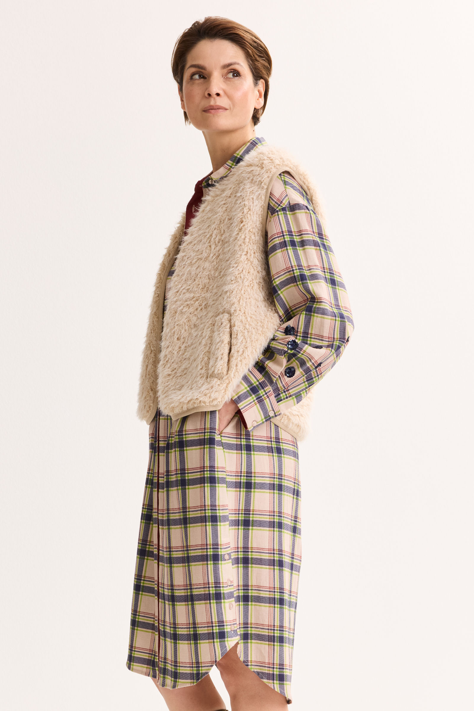 Am&eacute;line Los Vest In Faux Fur