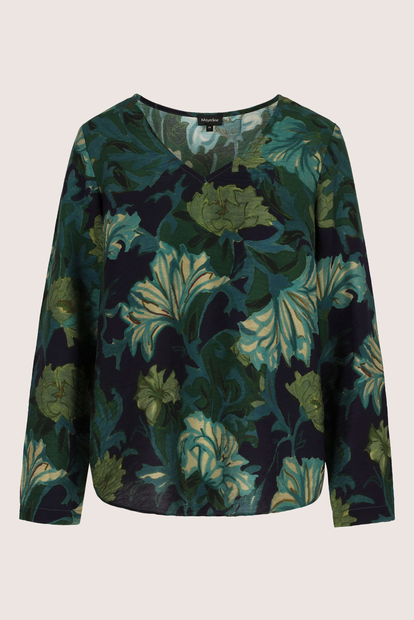 Mayerline Wijde V-halsblouse Met Bloemenprint