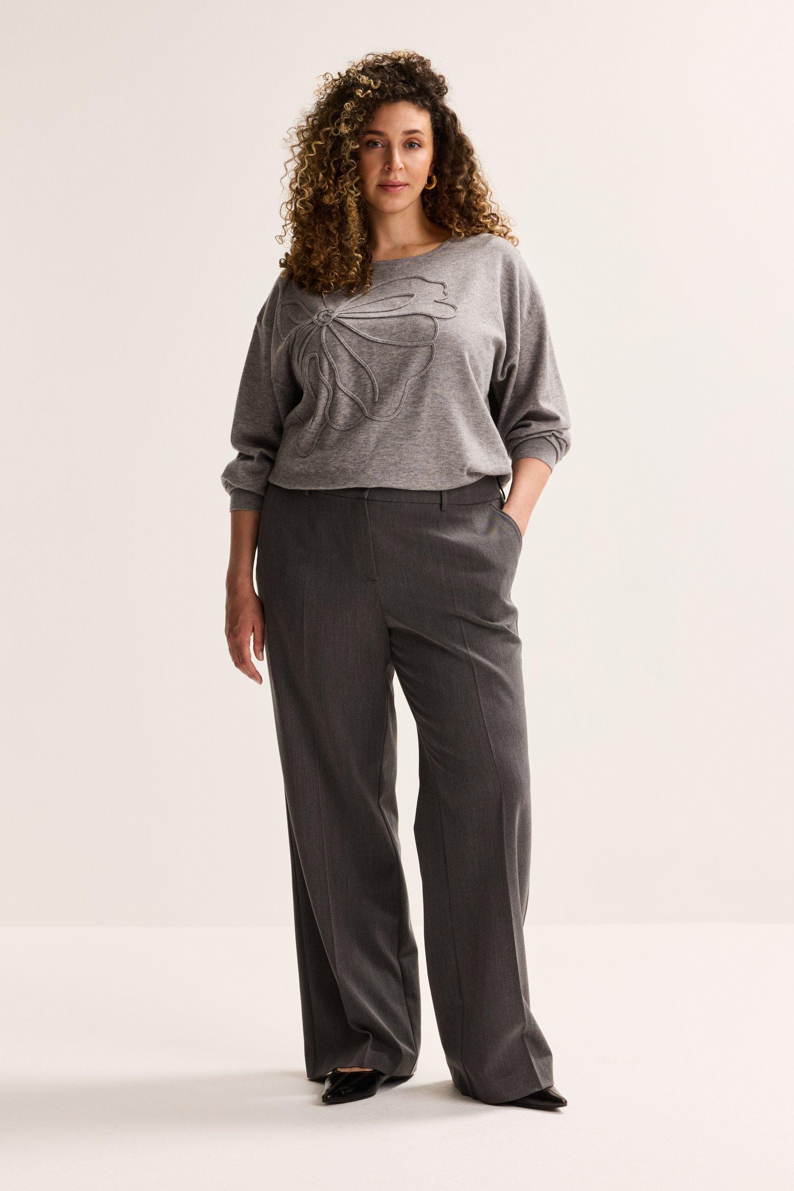 Wijde Broek In Stretchy Twill