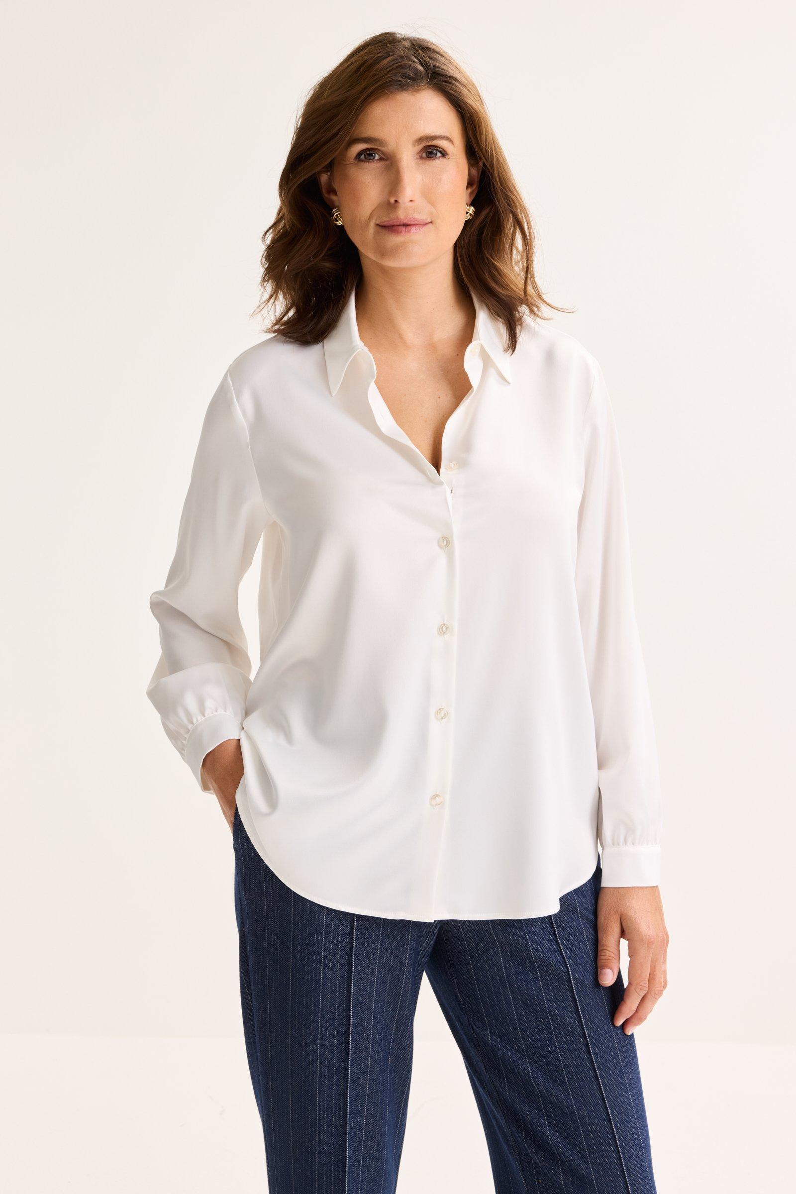 Mayerline Hemdblouse In Elastisch Satijn
