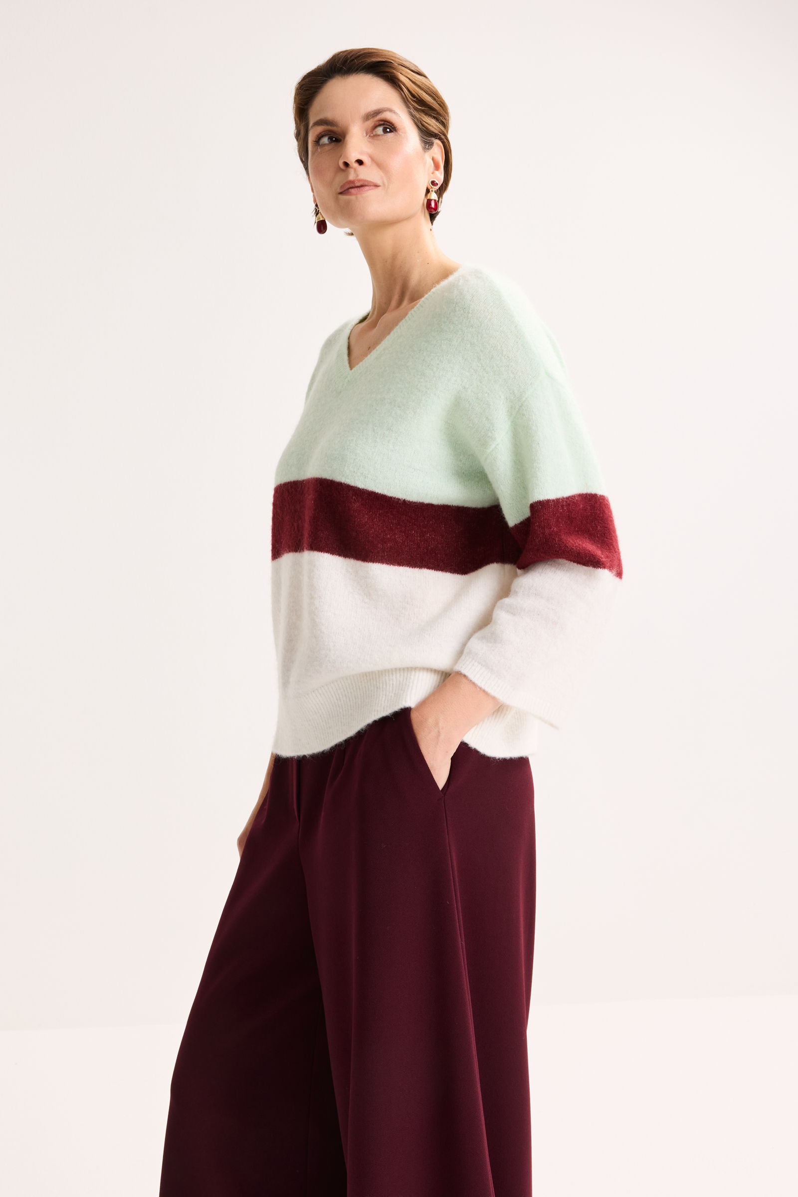 Am&eacute;line V-halstrui Met Mohair