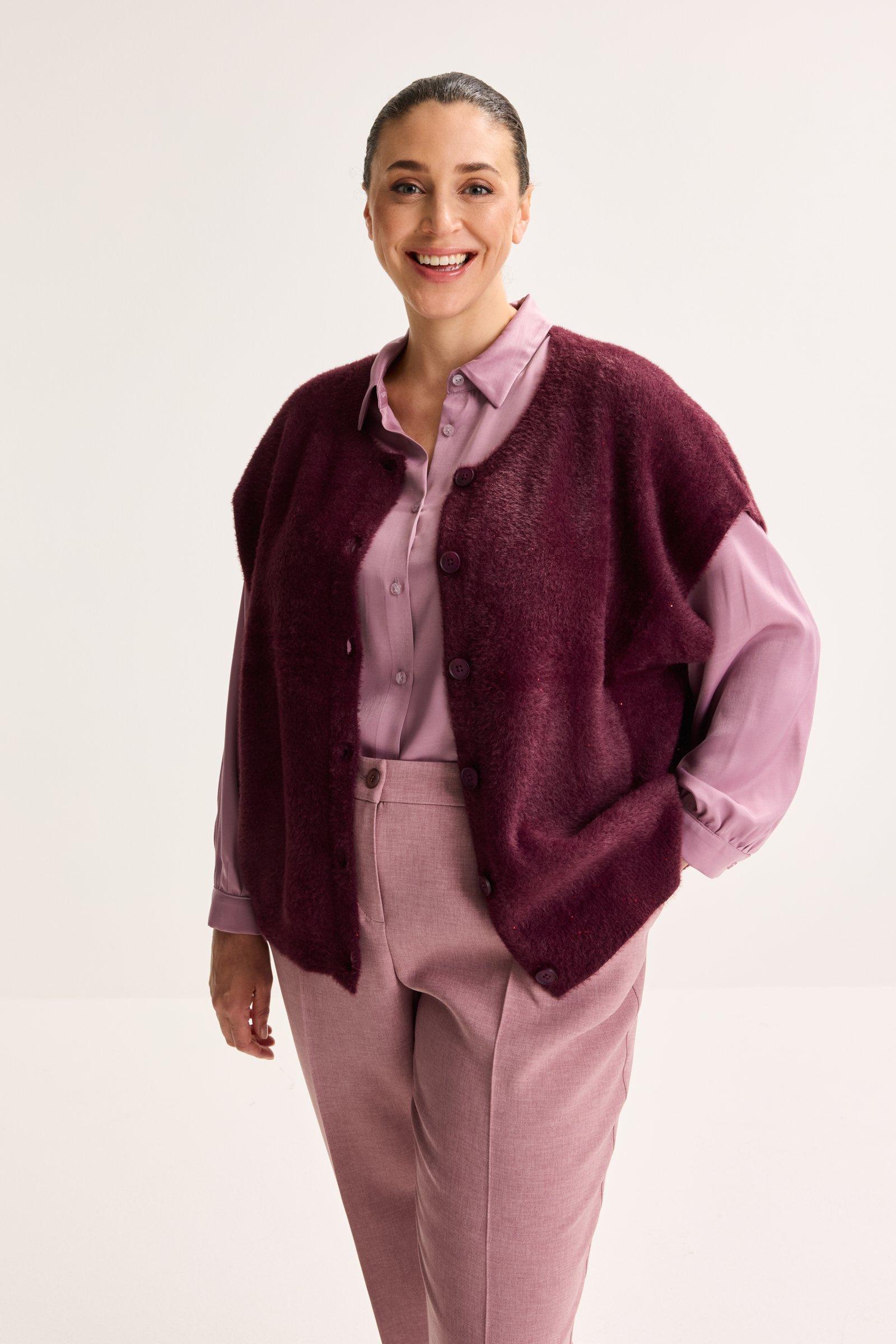 Mayerline Cardigan Met Kapmouw En Ronde Hals