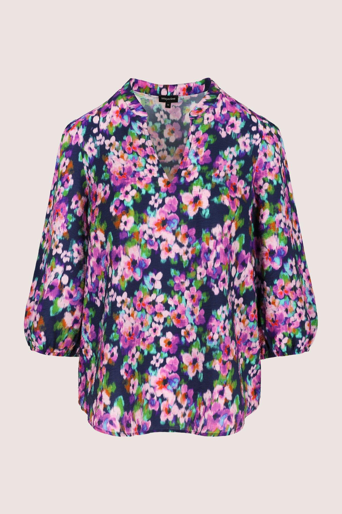 Mayerline V-halsblouse Met Bloemen