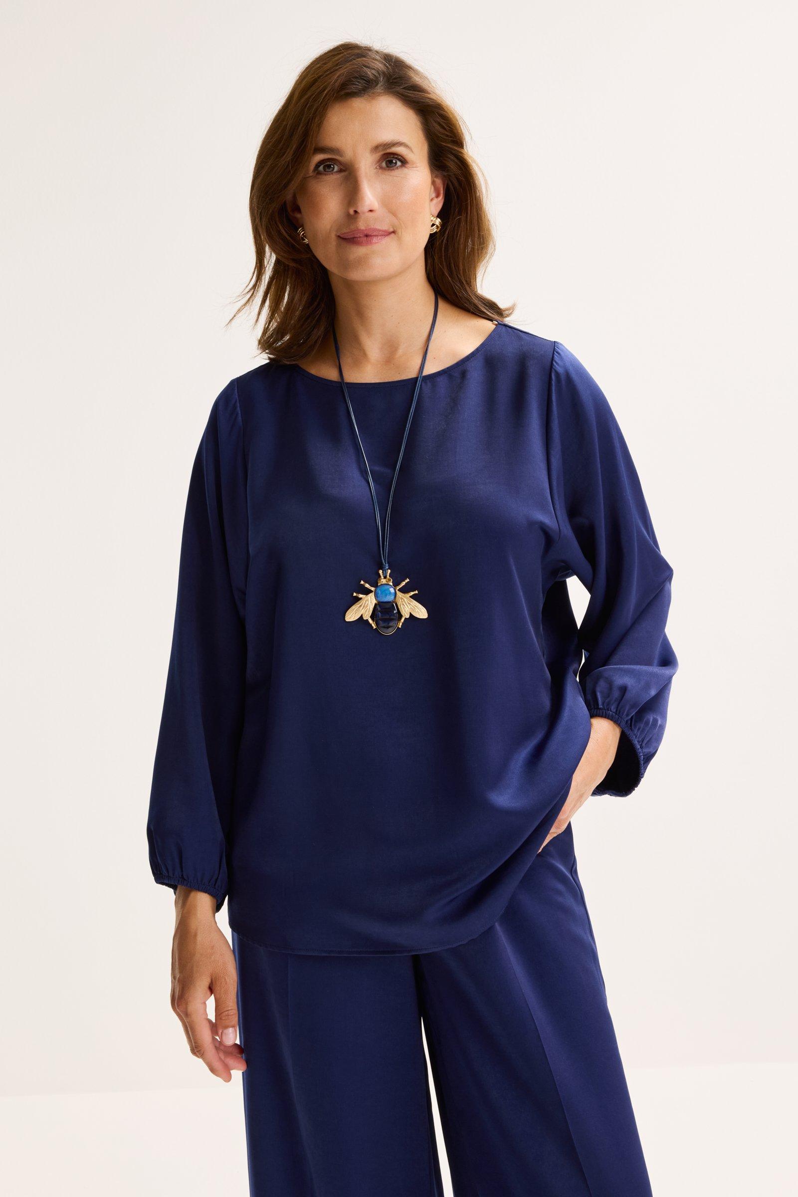 Mayerline Vleermuisblouse In Satijn