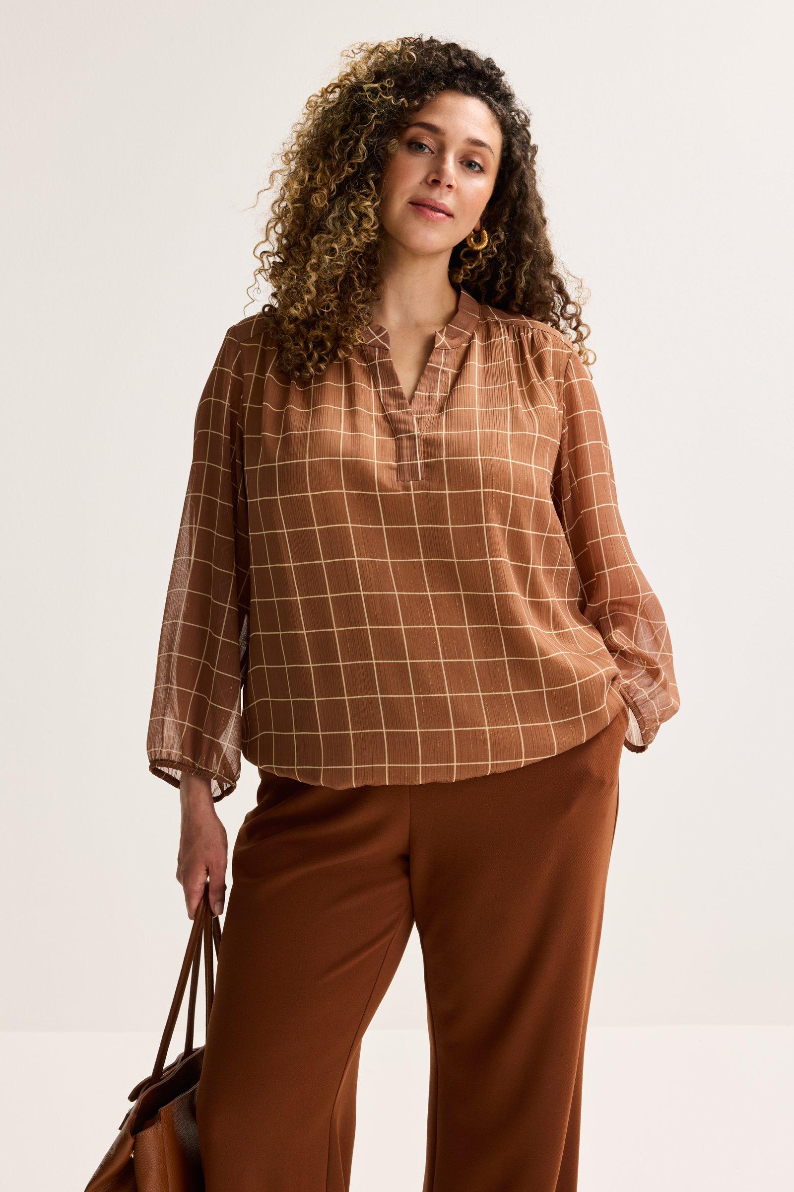 Blouse In Voile Op Elastiek